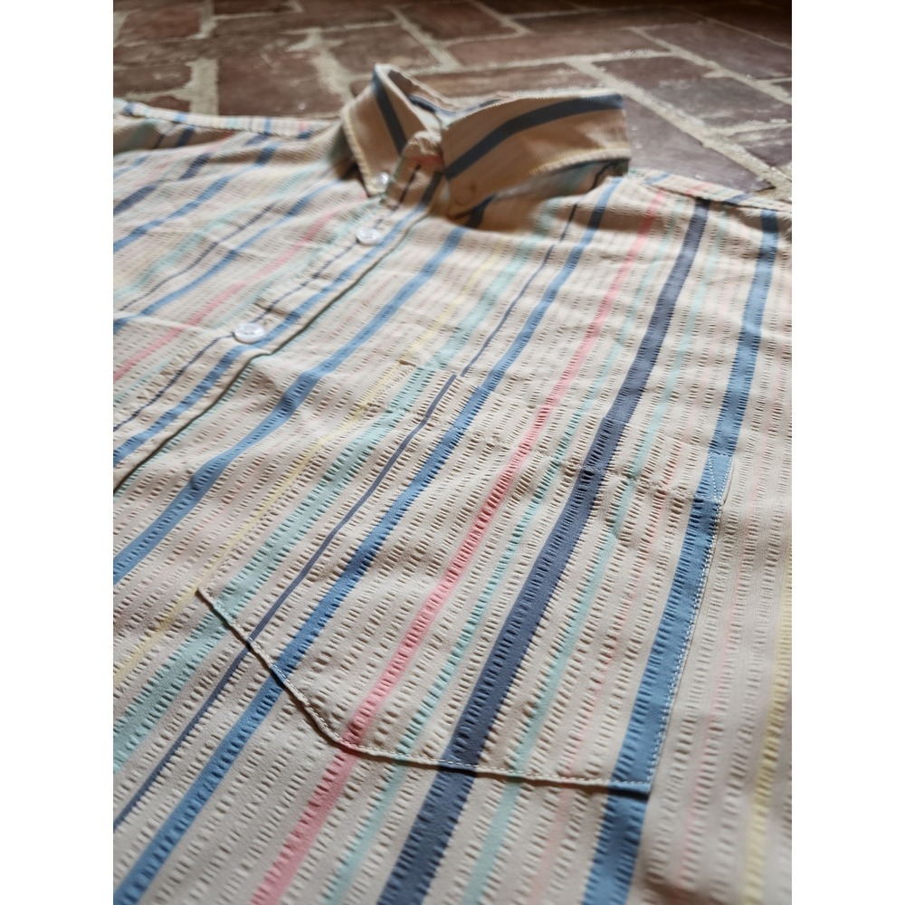Simply Southern XL Button Down Shirt Striped Short Sleeve Menswear Casual